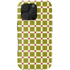 Selencia Vivid Backcover met MagSafe Apple iPhone 16 Pro - Check This Olive