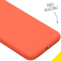 Accezz Liquid Silicone Backcover iPhone Xs / X - Nectarine