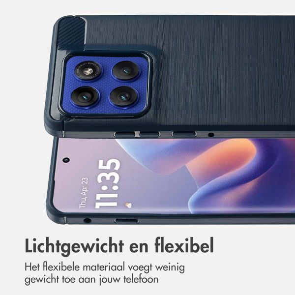 imoshion Brushed Backcover Motorola Edge 60 Pro - Donkerblauw