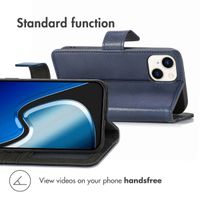 imoshion Luxury Bookcase Apple iPhone 15 - Dark Blue