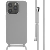 imoshion Siliconen hoesje met koord Apple iPhone 15 Pro - Lichtgrijs