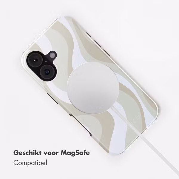 Selencia Vivid Backcover met MagSafe Apple iPhone 17 - Desert Waves Beige