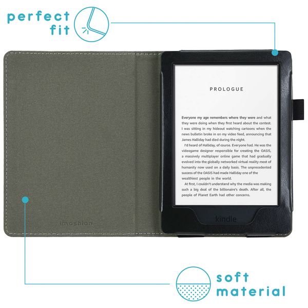 imoshion Vegan Leather Bookcase Amazon Kindle 10 - Zwart