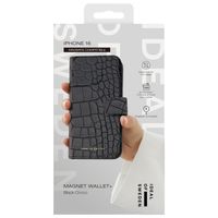 iDeal of Sweden Magnet Wallet+ Bookcase Apple iPhone 16 - Black Croco