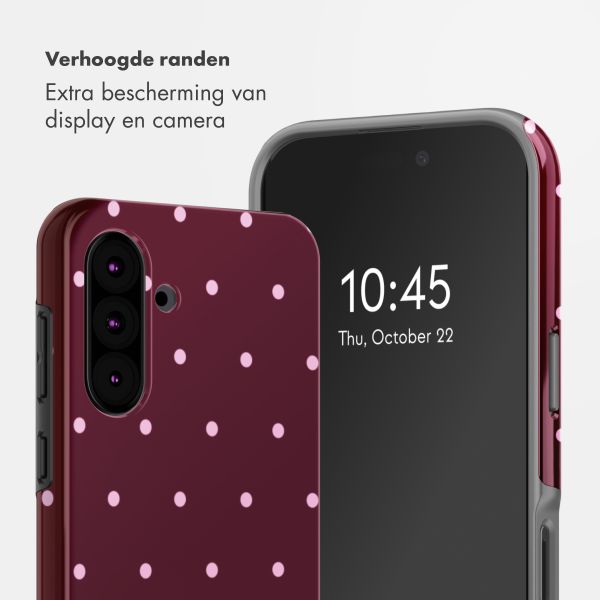 Selencia Vivid Backcover Samsung Galaxy A36 / A56 - Happy Dots Burgundy
