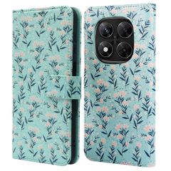 imoshion Design Bookcase Xiaomi Redmi Note 14 Pro Plus (5G) - Blue Flowers