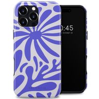 Selencia Vivid Backcover met MagSafe Apple iPhone 16 Pro Max - Modern Bloom Sapphire Blue