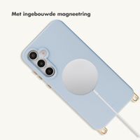 Selencia Rivièra MagSafe Backcover met afneembare haakjes Samsung Galaxy S25 / S24 - Powder Blue
