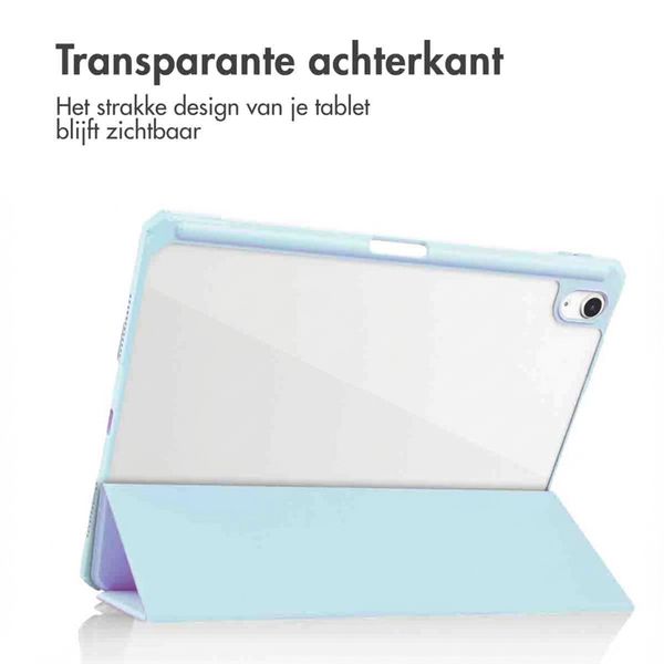 imoshion Trifold Hardcase Bookcase Apple iPad Air 11 inch (2026) M4 / (2025) M3 / (2024) M2 / Air 5 (2022) / Air 4 (2020) - Lichtblauw