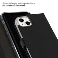 Selencia Genuine Leather Book Case Apple iPhone 14 Plus - Black
