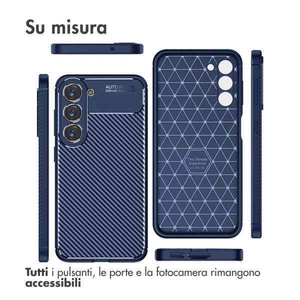 imoshion Carbon Softcase Backcover Samsung Galaxy S23 - Blauw