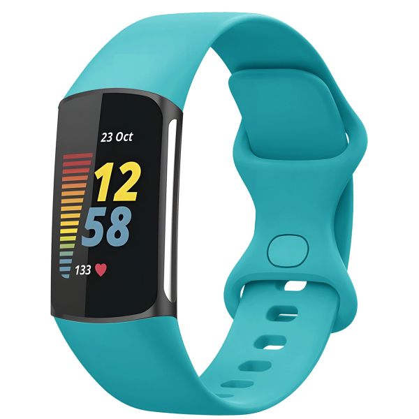 imoshion Siliconen bandje Fitbit Charge 5 / Charge 6 - Maat L - Turquoise