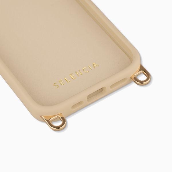 Selencia Rivièra MagSafe Backcover met afneembare haakjes Apple iPhone 15 Pro - Milky Latte