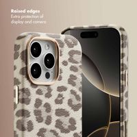 Selencia Sabi Back Cover Panther Print with MagSafe Apple iPhone 16 Pro Max - Soft Ivory
