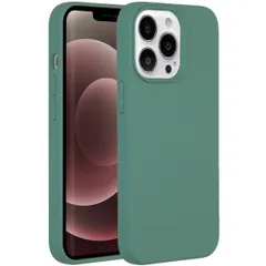 Accezz Liquid Silicone Backcover iPhone 13 Pro Max - Donkergroen