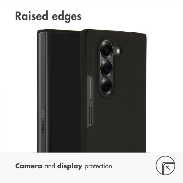 Accezz Liquid Silicone Backcover Samsung Galaxy Z Fold 6 - Zwart