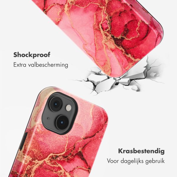 Selencia Vivid Tough Backcover met MagSafe iPhone 14 - Rosy Marble