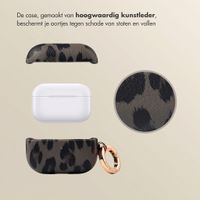 Selencia Sabi Case met panterprint  Apple Airpods Pro / Pro 2 - Midnight Black