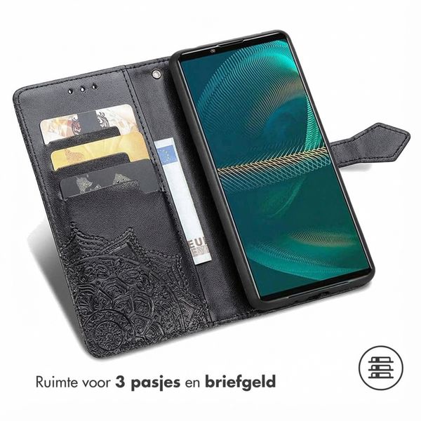 imoshion Mandala Bookcase Sony Xperia 5 IV - Zwart