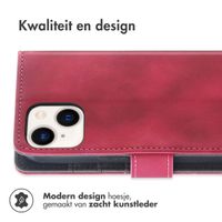 imoshion Bookcase met koord iPhone 15 - Rood