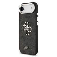 Guess 4G Metal Logo Backcover Apple iPhone Air - Silver Edge - Black