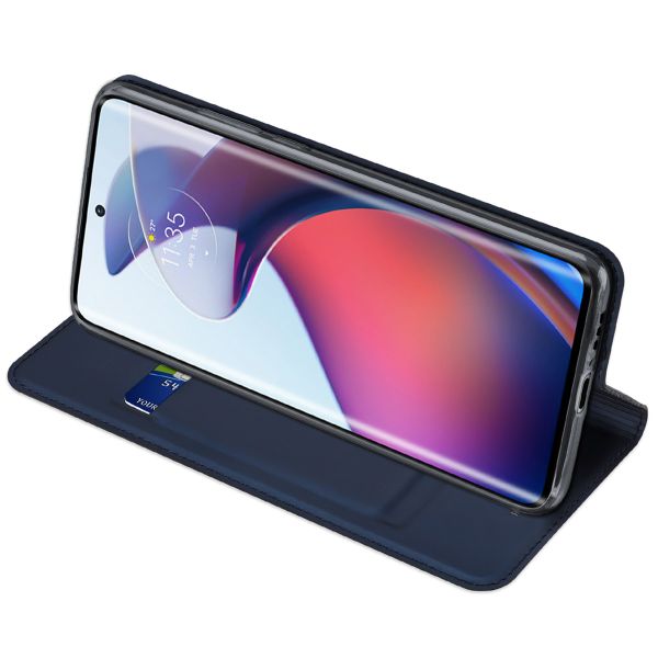 Dux Ducis Slim Softcase Bookcase Motorola Edge 30 Fusion - Donkerblauw