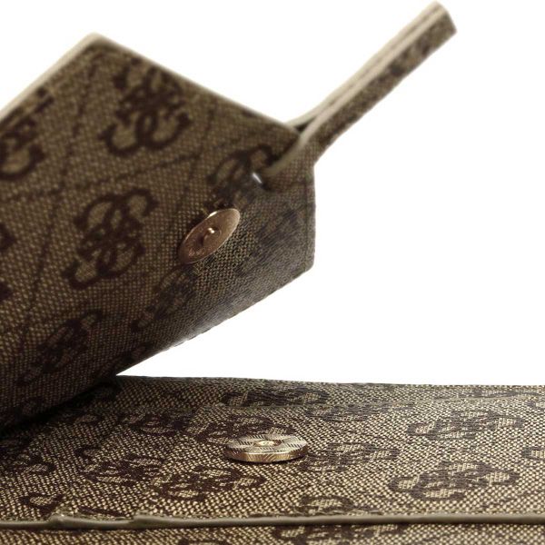 Guess Crossbody Telefoontasje - Smartphone schoudertasje met riem 4G Logo - Bruin