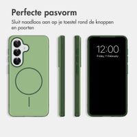 imoshion Color Backcover met Thin MagSafe Ring Samsung Galaxy S25 / S24 - Donkergroen