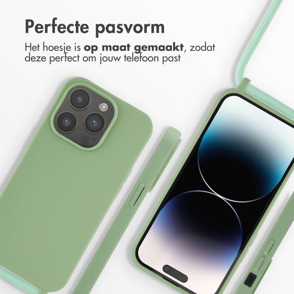 imoshion Siliconen hoesje met koord iPhone 14 Pro - Groen