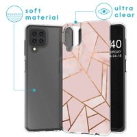 imoshion Design hoesje Samsung Galaxy A12 - Grafisch Koper / Roze