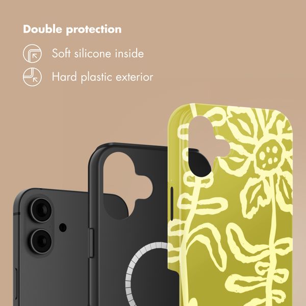 Selencia Vivid Back Cover with MagSafe Apple iPhone 16 - Chalky Bloom