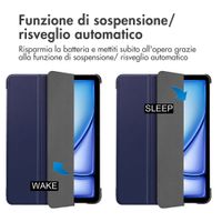 imoshion Trifold Bookcase Apple iPad Air 13 inch (2026) M4 / (2025) M3 / (2024) M2 - Donkerblauw