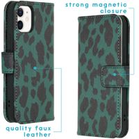 imoshion Design Softcase Bookcase iPhone 12 Mini - Green Leopard