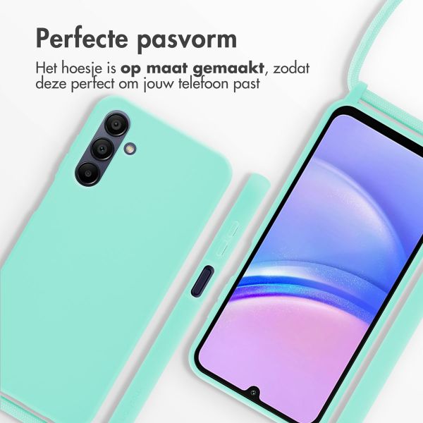 imoshion Siliconen hoesje met koord Samsung Galaxy A15 (5G/4G) - Mintgroen