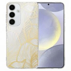 imoshion Design hoesje Samsung Galaxy S25 Plus - Golden Leaves Transparant