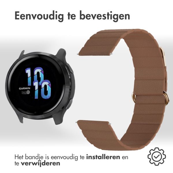 imoshion Magnetisch lederen bandje  - Universeel 22 mm aansluiting - Bruin