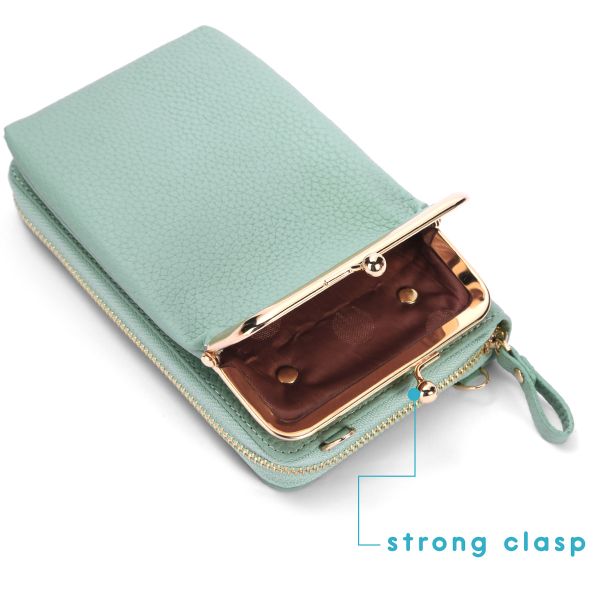 imoshion Vegan Lederen Telefoontasje Crossbody - Mintgroen