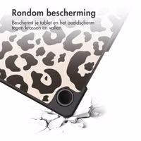 imoshion Design Trifold Bookcase Samsung Galaxy Tab A9 8.7 inch - Leopard