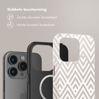 Selencia Vivid Backcover met MagSafe Apple iPhone 15 Pro - Beige Zigzag