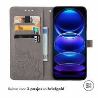 imoshion Mandala Bookcase Xiaomi Redmi Note 12 - Grijs