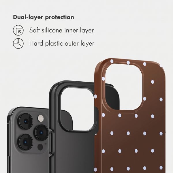 Selencia Vivid Case Apple iPhone 14 Pro - Happy Dots Chocolate