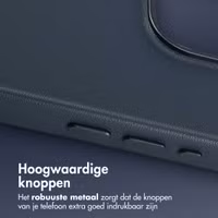 Accezz MagSafe Leather Backcover Apple iPhone 15 Pro - Nightfall Blue