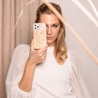 Selencia Maya Fashion Backcover Samsung Galaxy A72 - Marble Sand