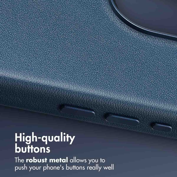 Accezz Leather Back Cover with MagSafe Apple iPhone 16 Pro Max - Nightfall Blue