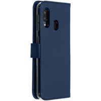 Selencia Echt Leren Bookcase Samsung Galaxy A20e - Blauw