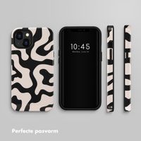 Selencia Vivid Tough Backcover iPhone 13 - Art Wave Black