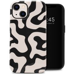 Selencia Vivid Backcover Apple iPhone 14 - Art Wave Black