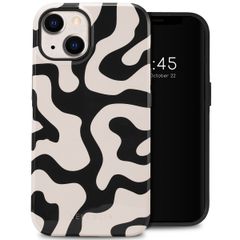 Selencia Vivid Tough Backcover iPhone 14 - Art Wave Black