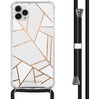 imoshion Design hoesje met koord iPhone 11 Pro Max - Grafisch Koper - Wit / Goud