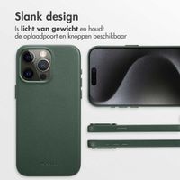 Accezz MagSafe Leather Backcover Apple iPhone 15 Pro Max - Cedar Green